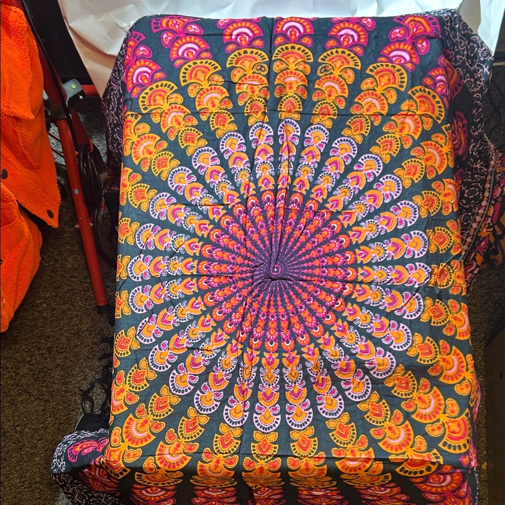 Back From Bali - Hand Crafted Sarong - Mandala Design w/ Elephants & Deer